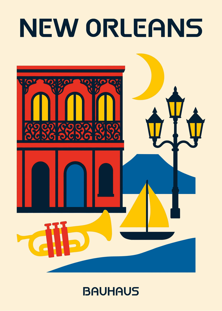 Cuadro New Orleans Poster Bauhaus