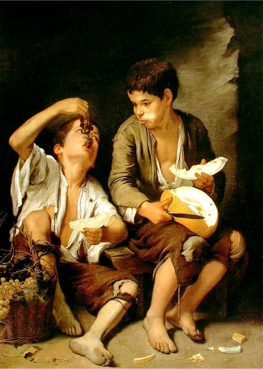 Cuadro Niños comiendo uvas y melón (Murillo)