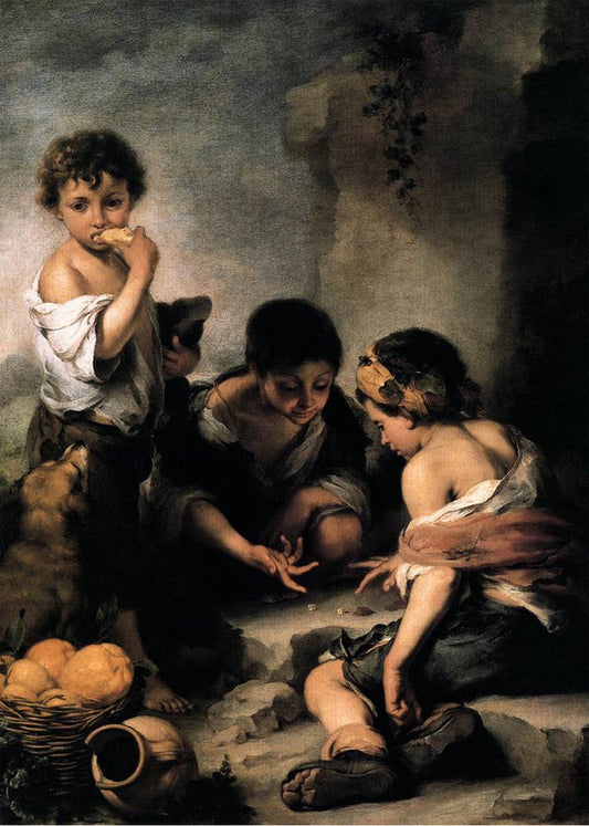 Cuadro Niños jugando a los dados (Murillo)
