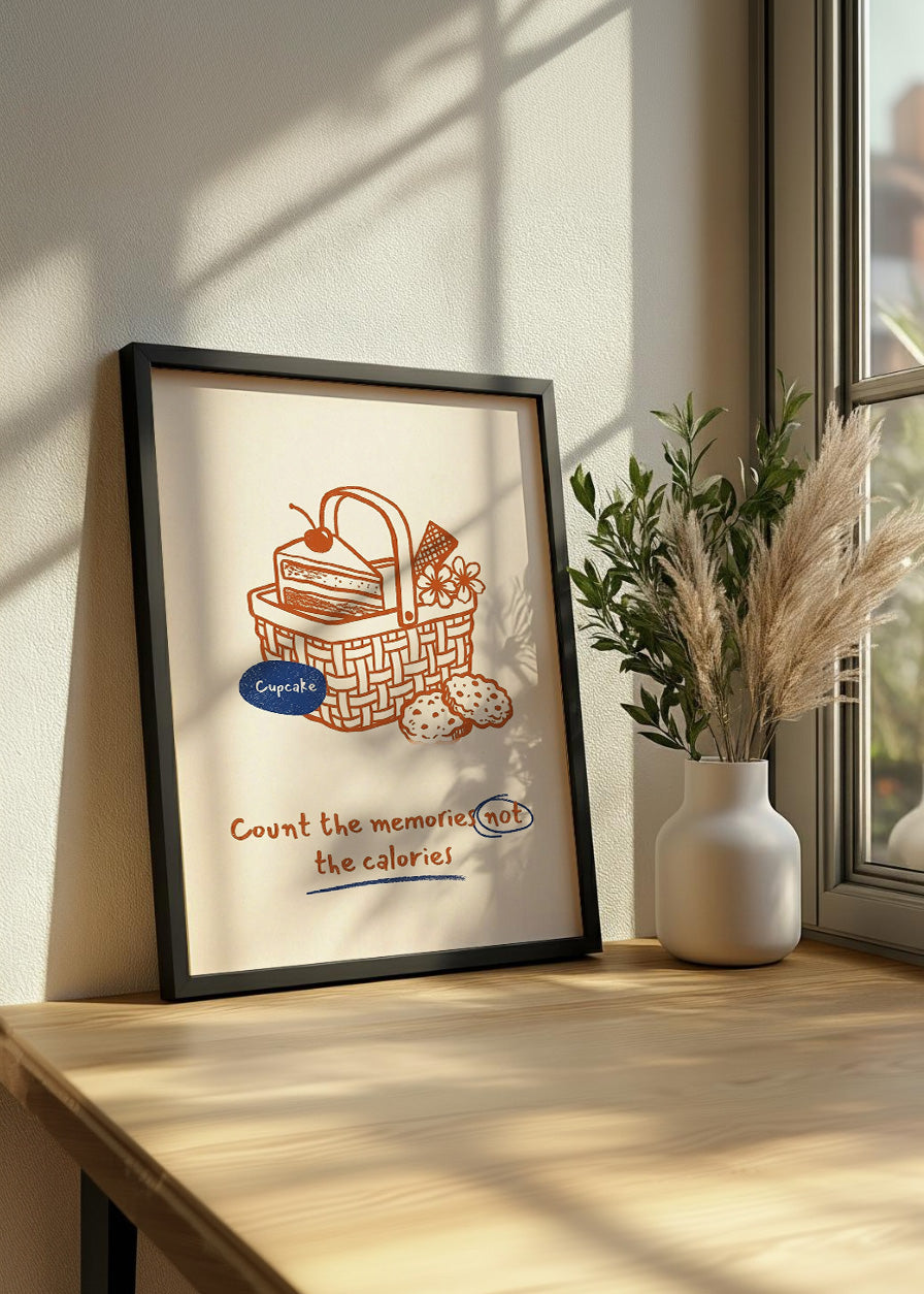 Cuadro No cuentes calorías - Decoración de cocina