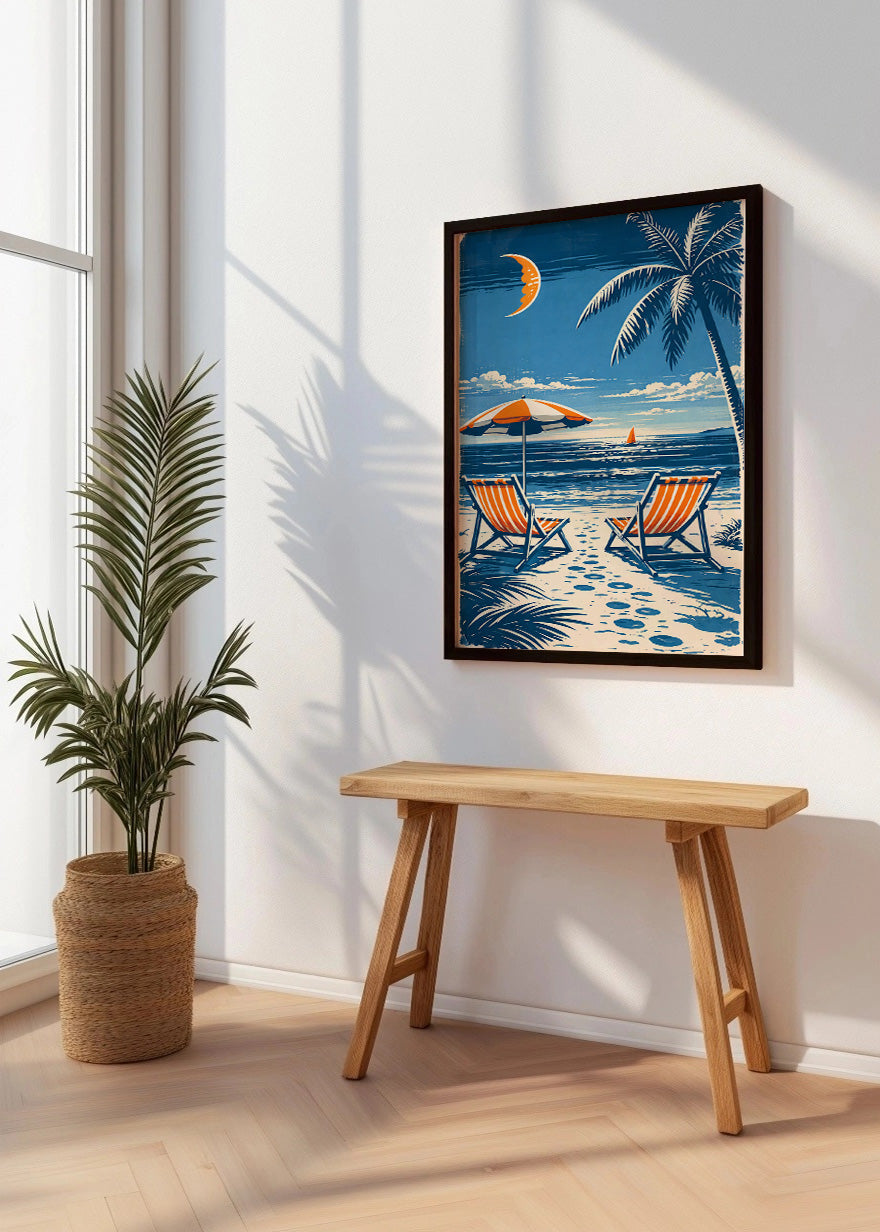 Cuadro Noche en la playa