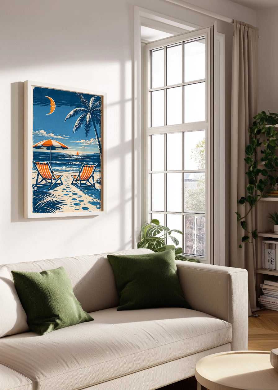 Cuadro Noche en la playa