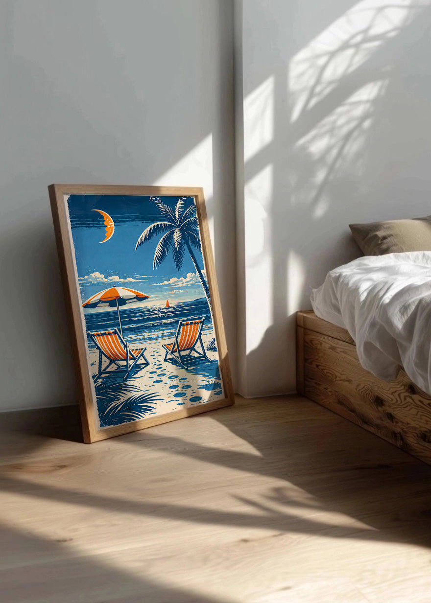 Cuadro Noche en la playa