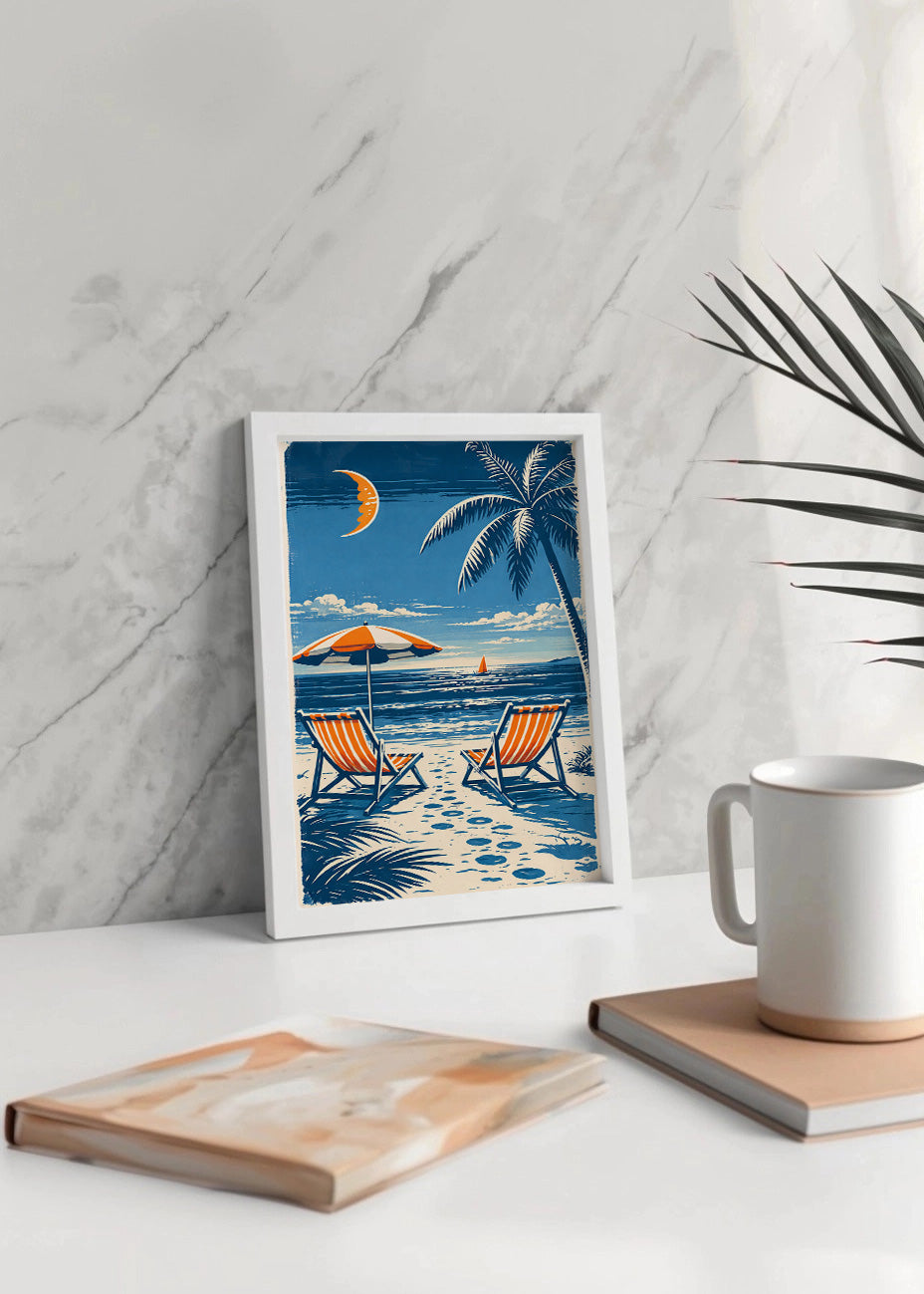 Cuadro Noche en la playa