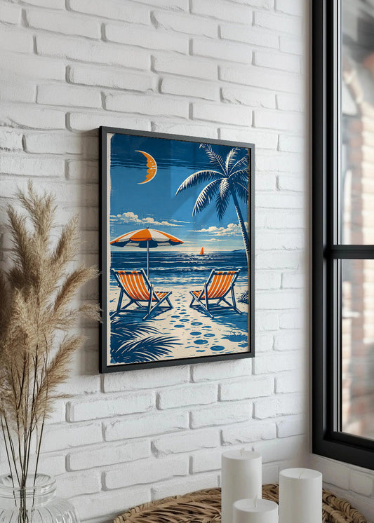 Cuadro Noche en la playa