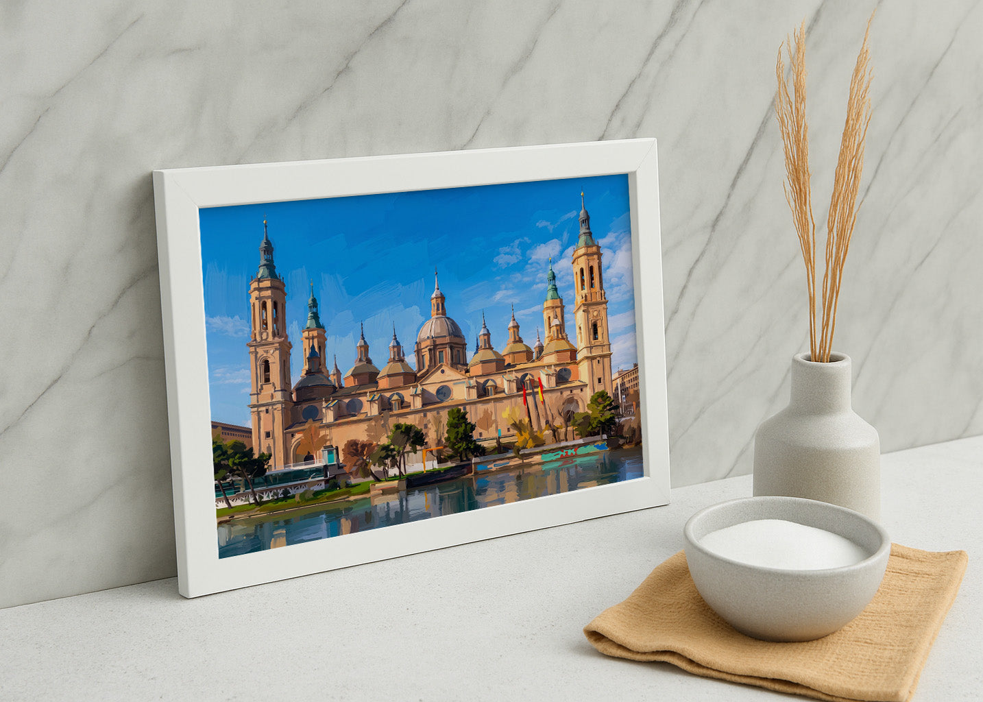 Cuadro Nuestra Señora del Pilar - Gouache