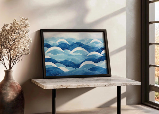 Cuadro Olas minimalistas