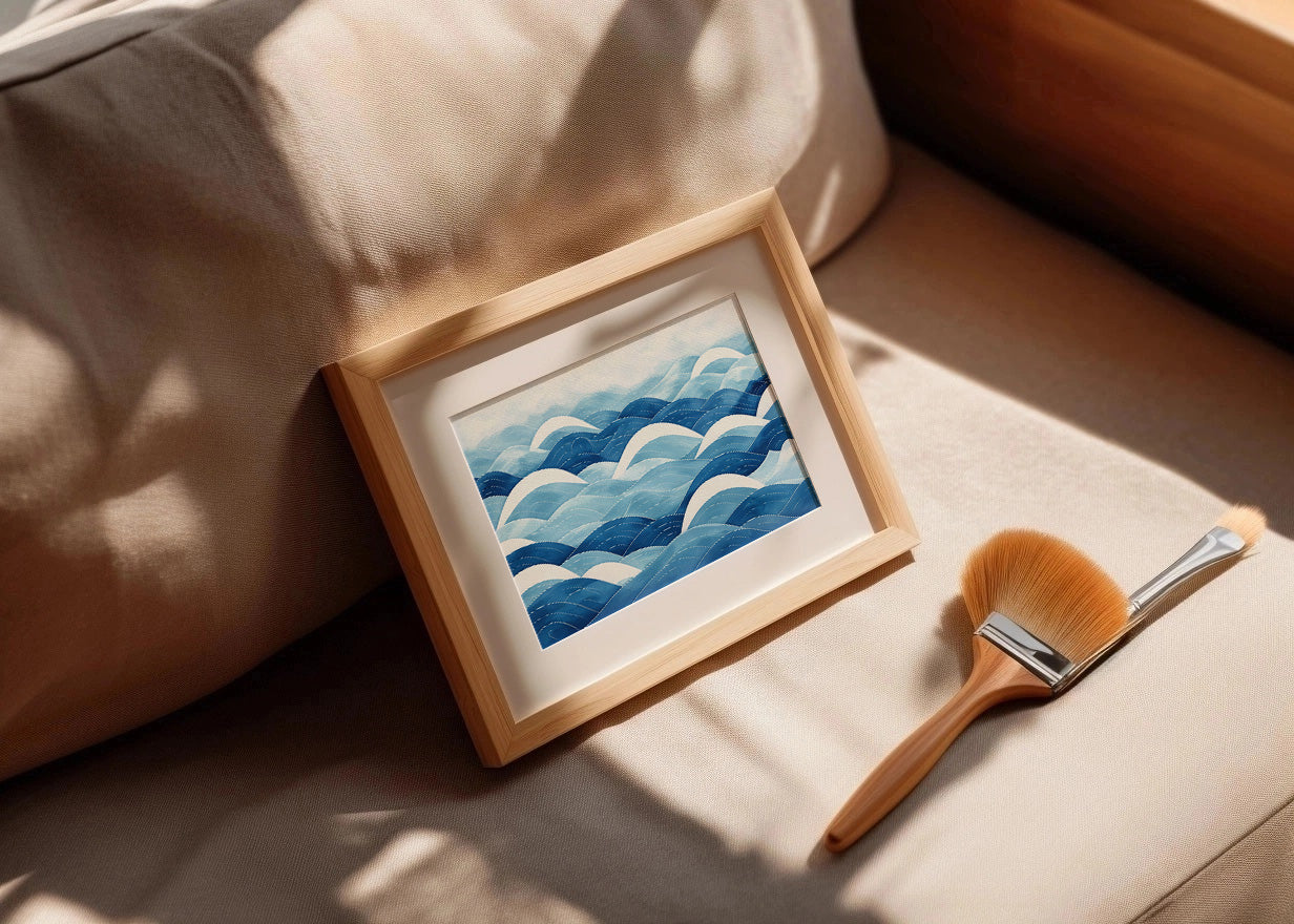 Cuadro Olas minimalistas