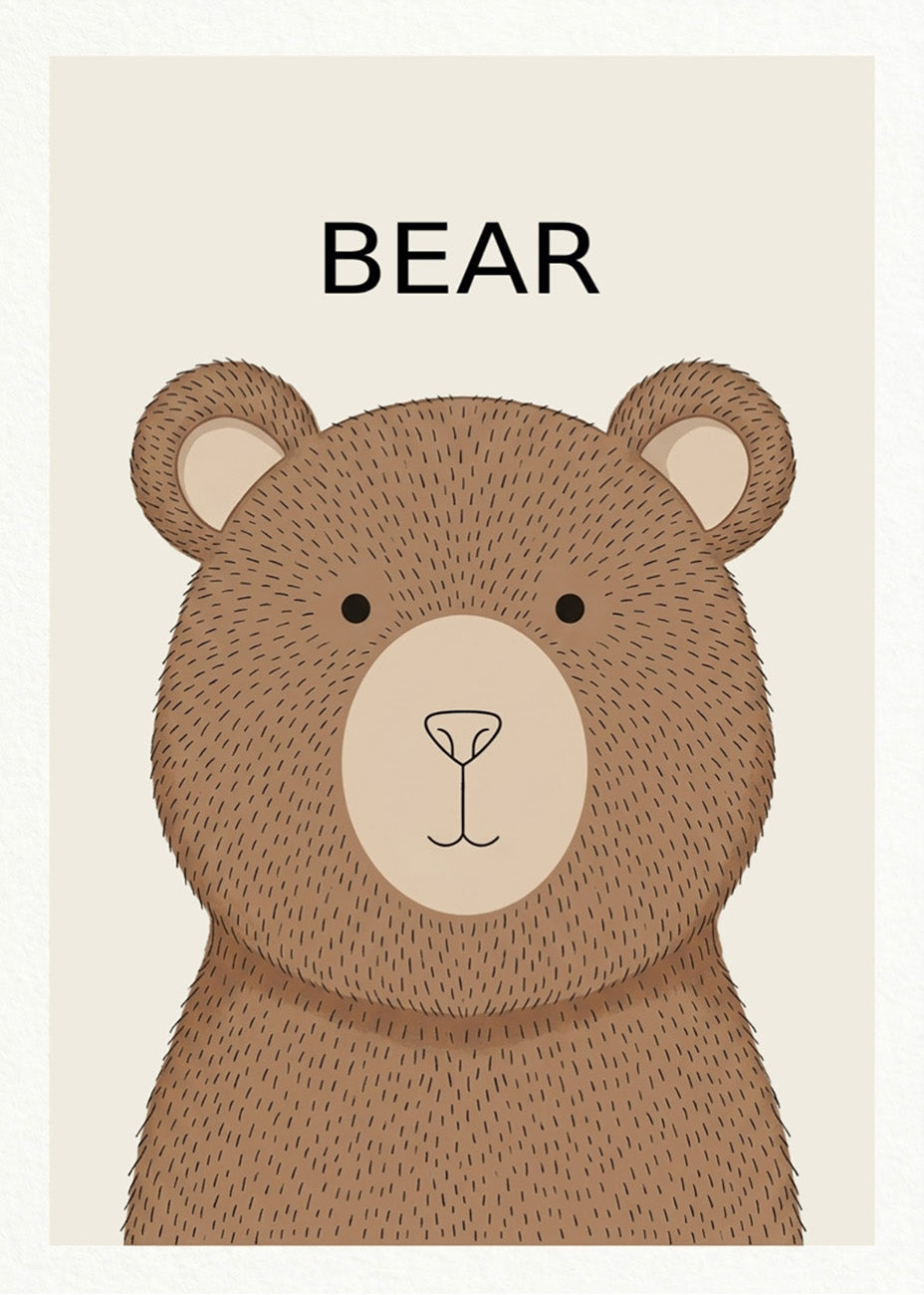 Cuadro Oso - Estilo infantil