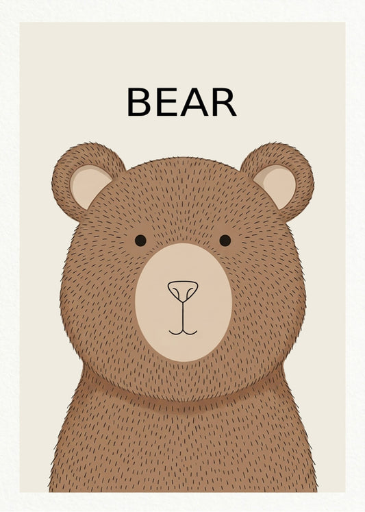 Cuadro Oso - Estilo infantil
