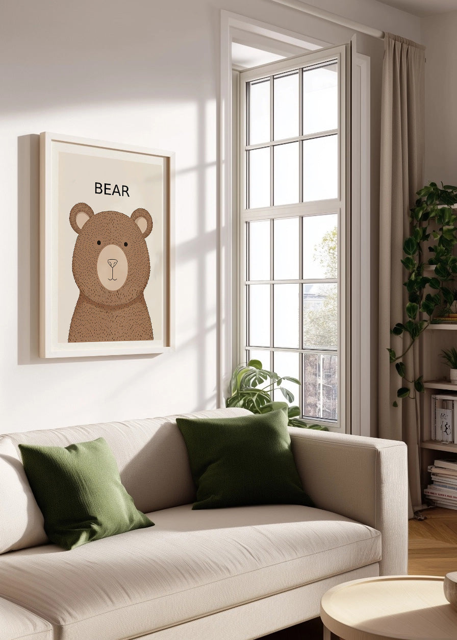 Cuadro Oso - Estilo infantil