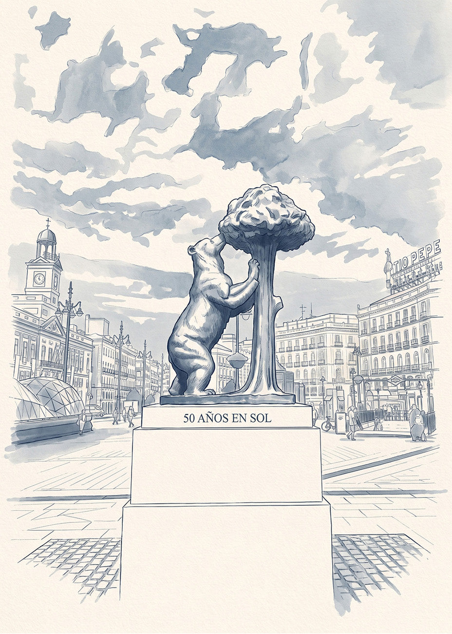 Cuadro Oso del Madroño - Azul