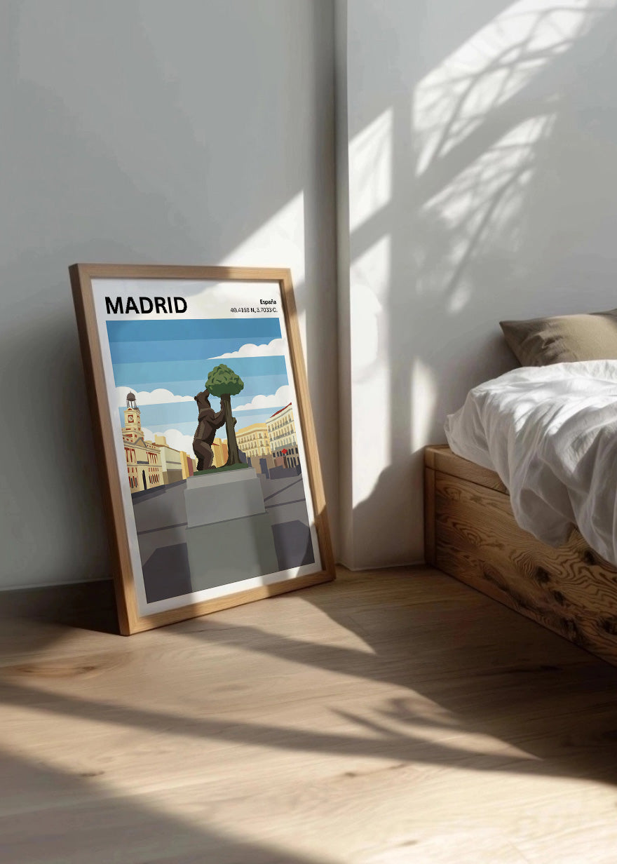 Cuadro Oso del Madroño con coordenadas