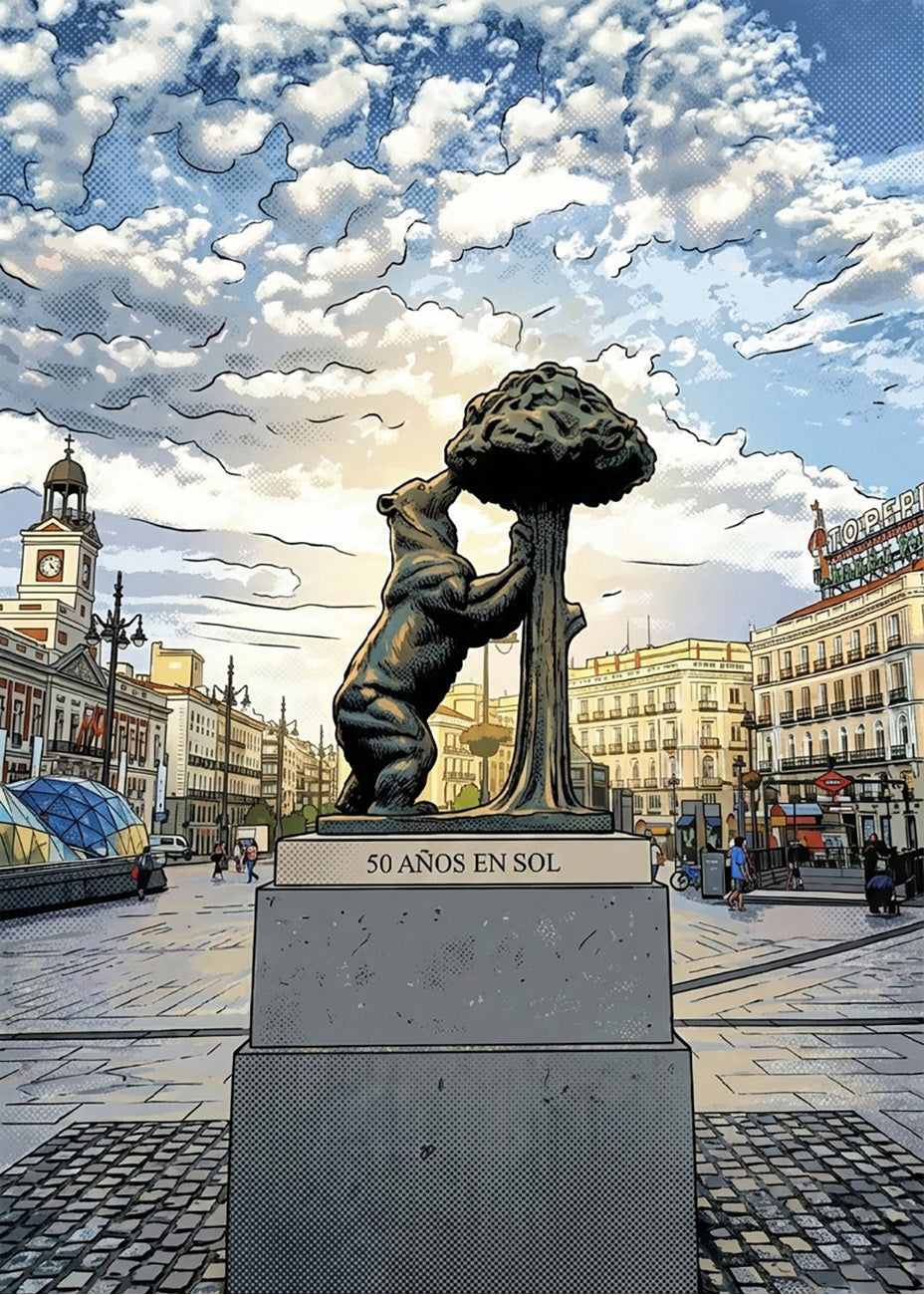 Cuadro Oso del Madroño en Sol - Cómic