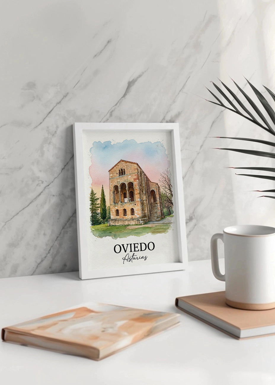 Cuadro Oviedo Santa María del Naranco - Postal