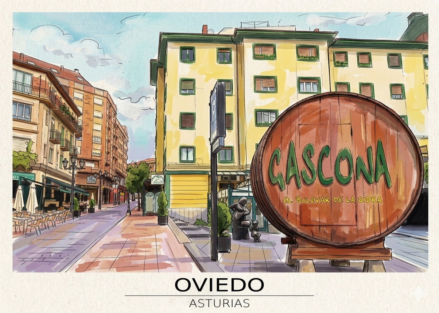 Cuadro Oviedo capital de Asturias