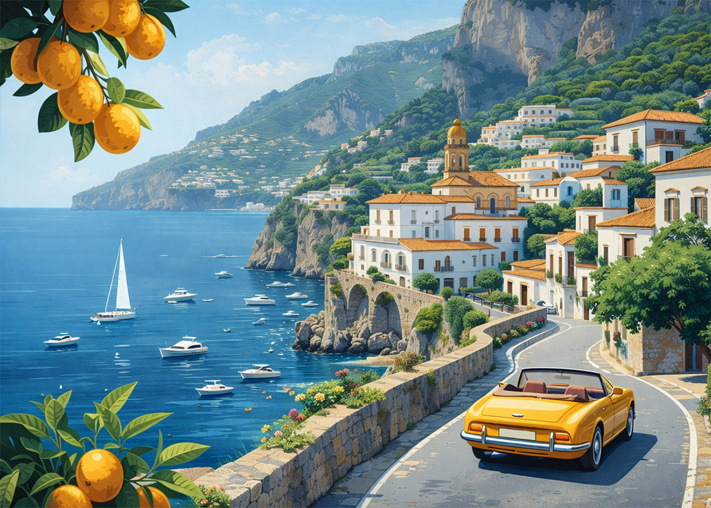 Cuadro Paisaje costa mediterránea