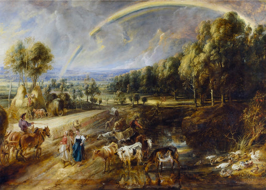 Cuadro ​Paisaje con arcoiris (Rubens)