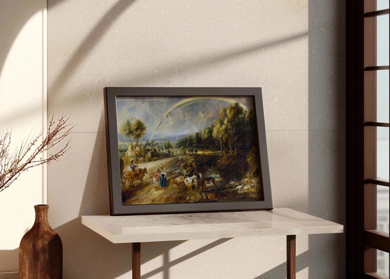 Cuadro ​Paisaje con arcoiris (Rubens)
