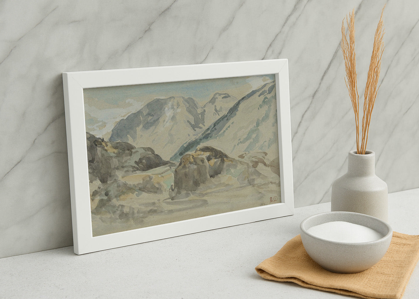Cuadro ​Paisaje de la montaña de Atlas (Eugene Delacroix)