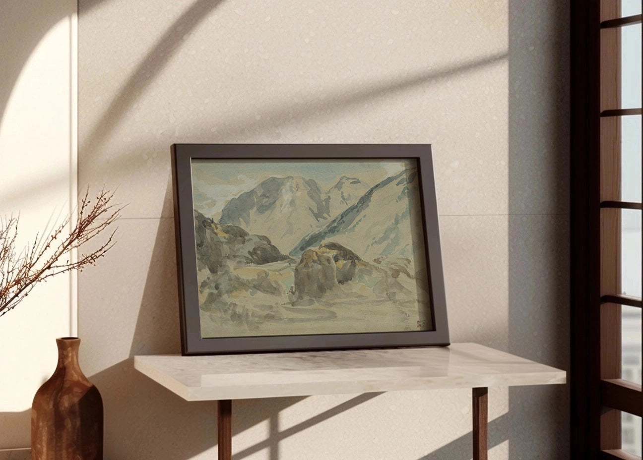 Cuadro ​Paisaje de la montaña de Atlas (Eugene Delacroix)