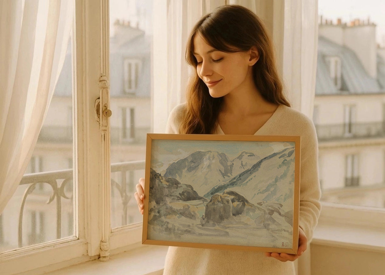 Cuadro ​Paisaje de la montaña de Atlas (Eugene Delacroix)
