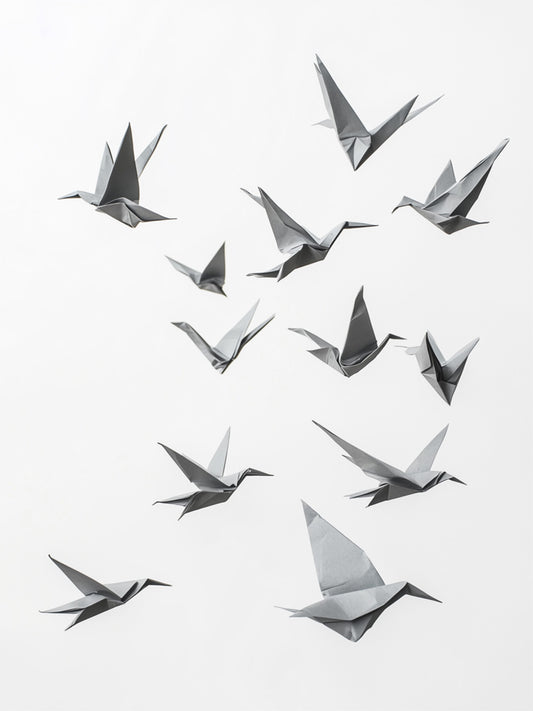 Cuadro de ​Pájaros de origami - Fine Artic