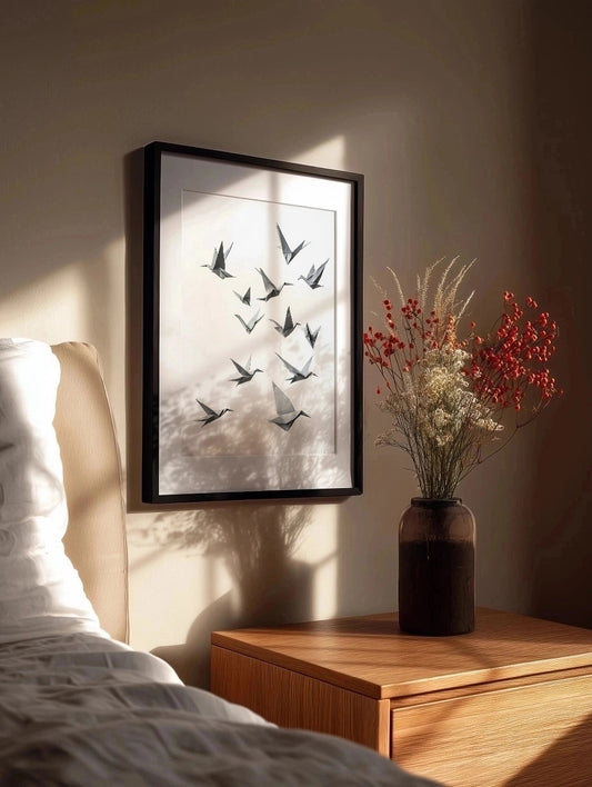 Cuadro de ​Pájaros de origami - Fine Artic