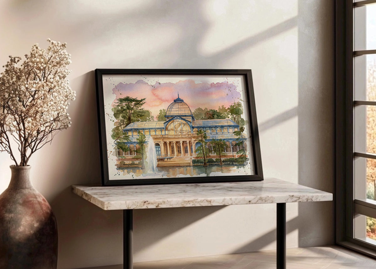 Cuadro Palacio de Cristal - Acuarela