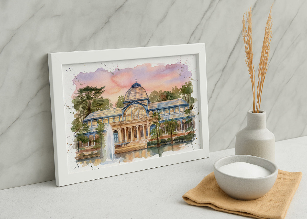 Cuadro Palacio de Cristal - Acuarela