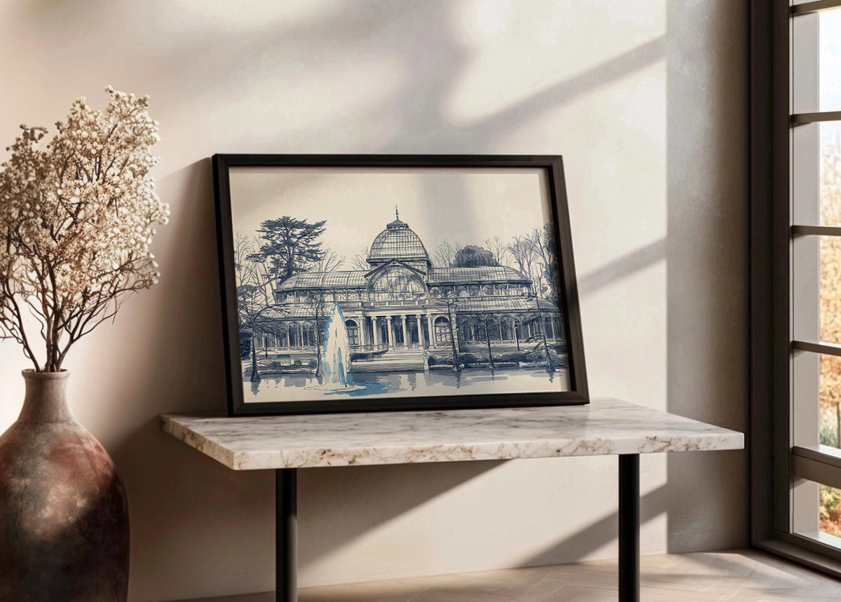 Cuadro Palacio de Cristal - Azul