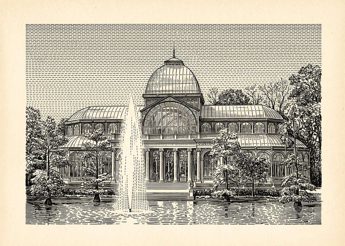 Cuadro Palacio de Cristal - Beige