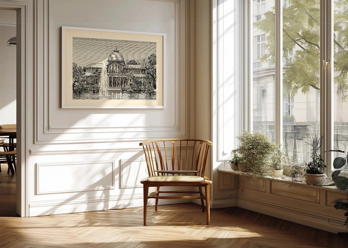 Cuadro Palacio de Cristal - Beige