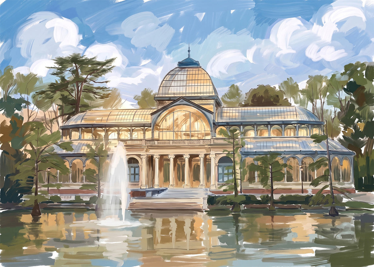 Cuadro Palacio de Cristal - Gouache