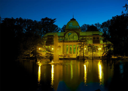 Cuadro Palacio de Cristal de noche (CC BY-SA 2.0 por jiuguangw)