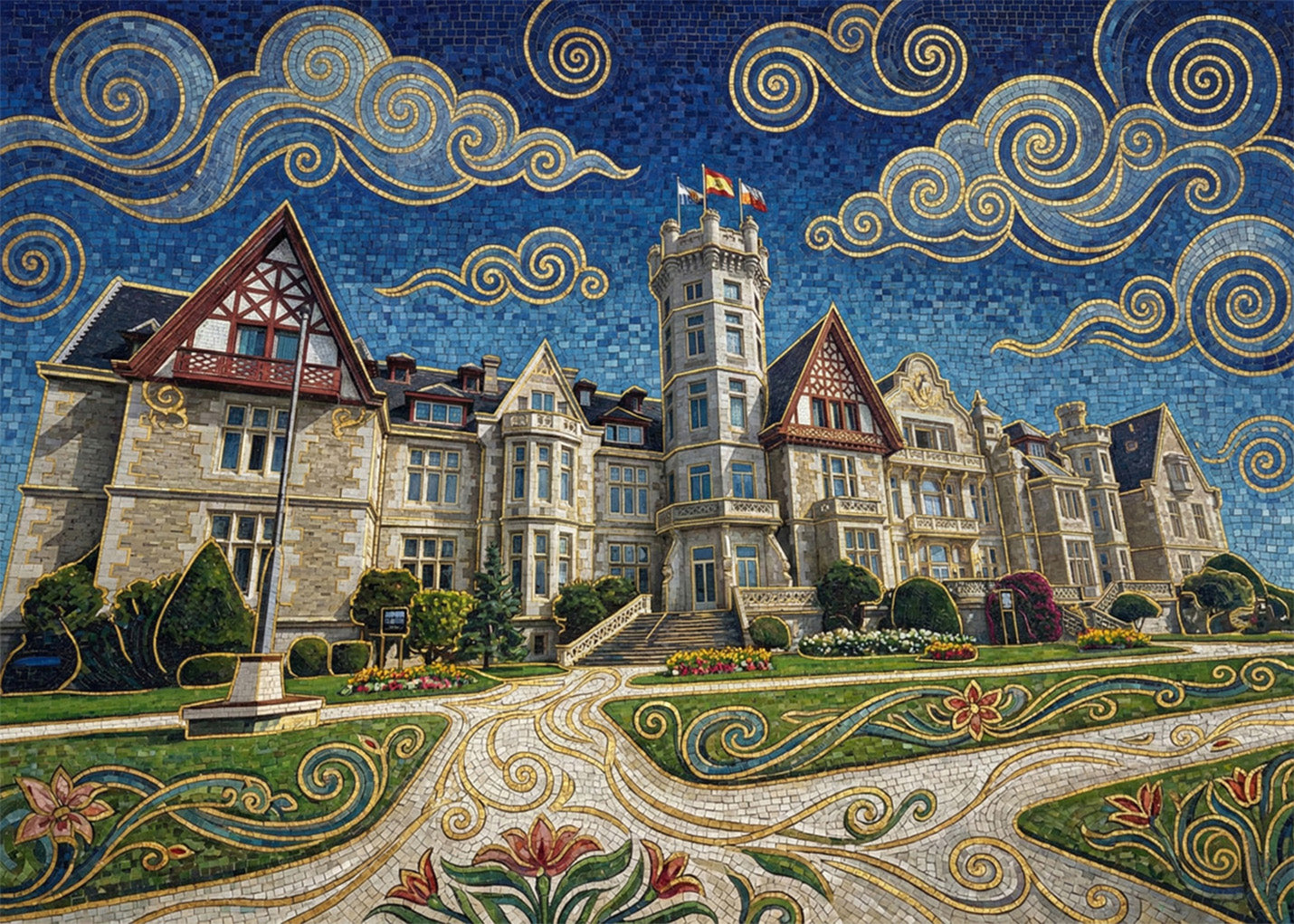Cuadro Palacio de La Magdalena - Art Nouveau