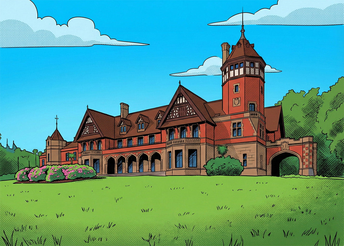 Cuadro Palacio de Miramar - Cómic