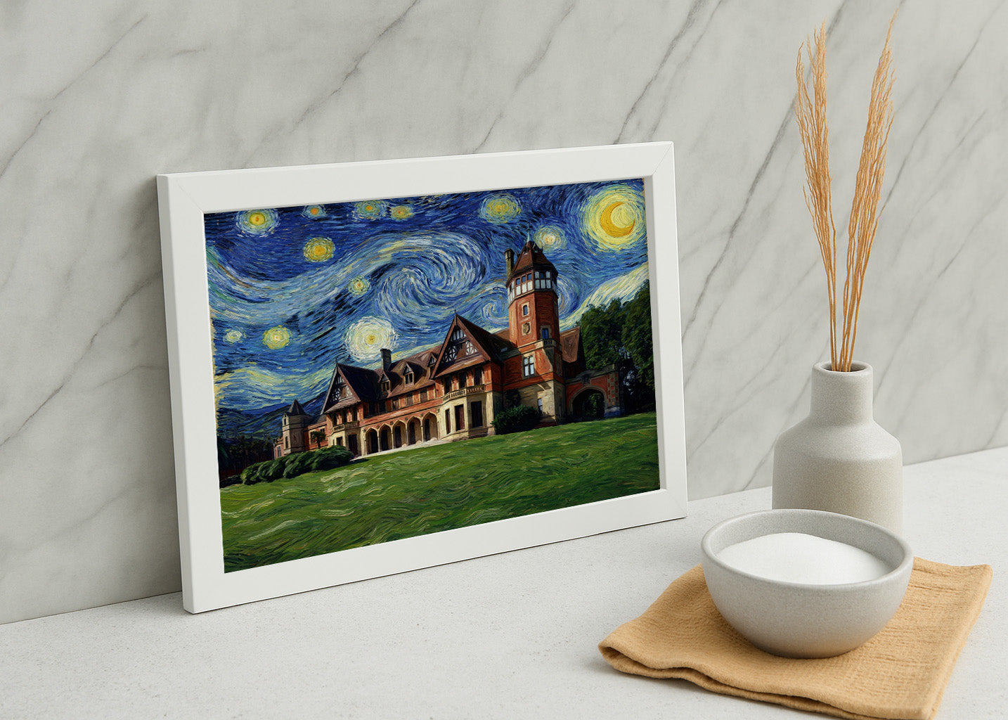 Cuadro Palacio de Miramar - Noche Estrellada