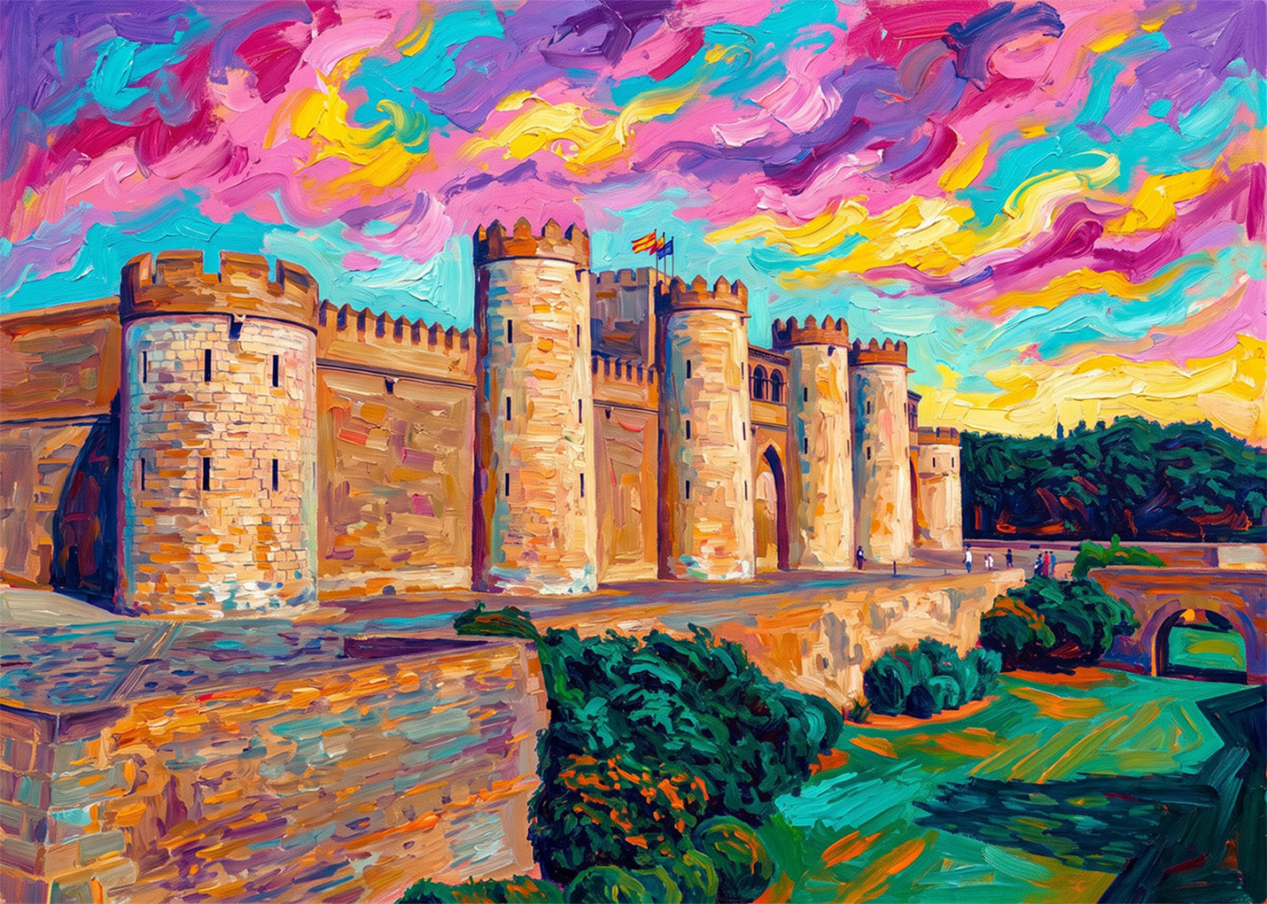 Cuadro Palacio de la Aljafería - Fauvismo