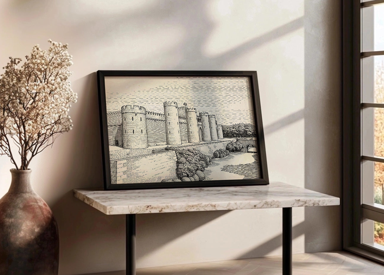 Cuadro Palacio de la Aljafería - Minimalista