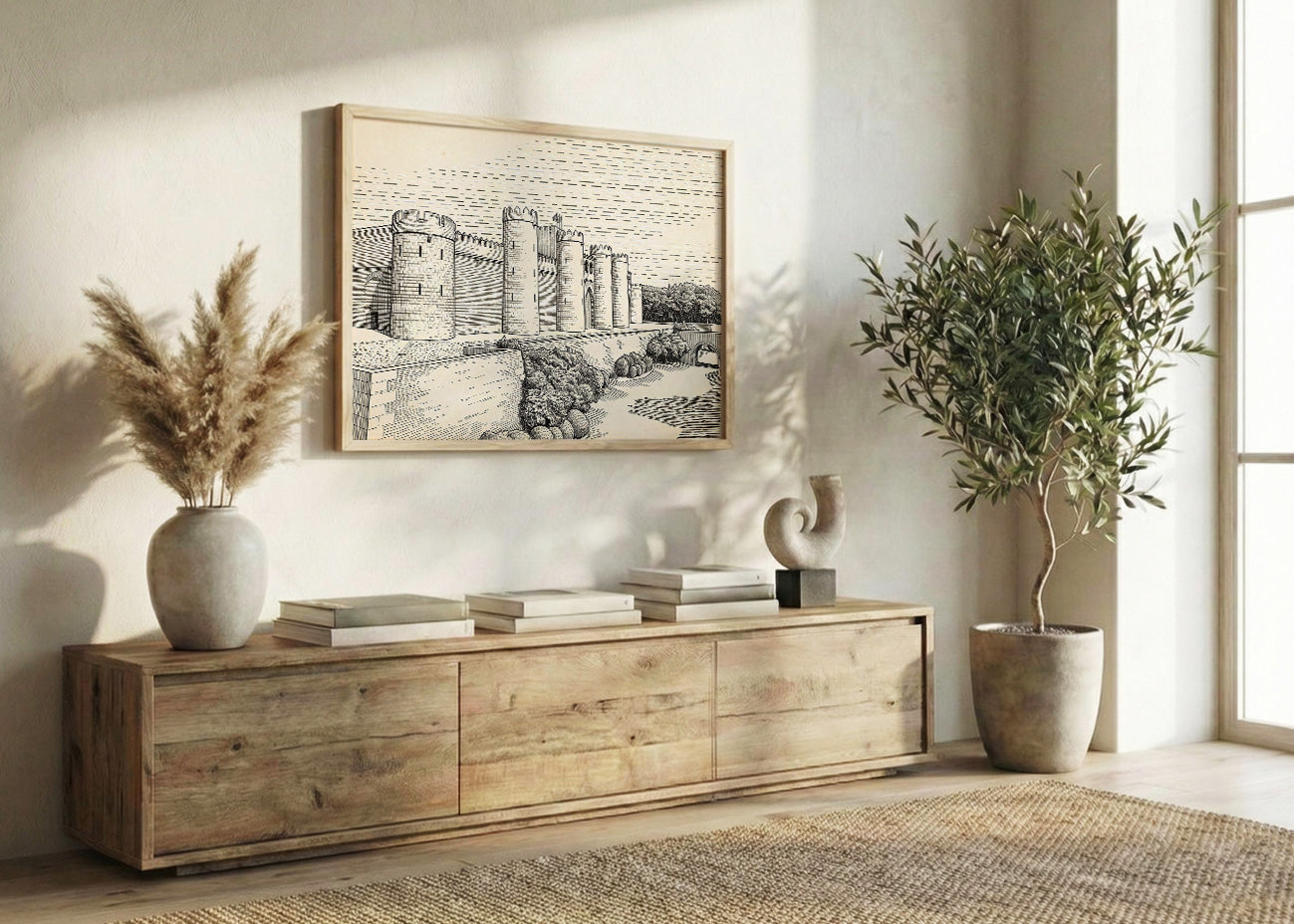 Cuadro Palacio de la Aljafería - Minimalista