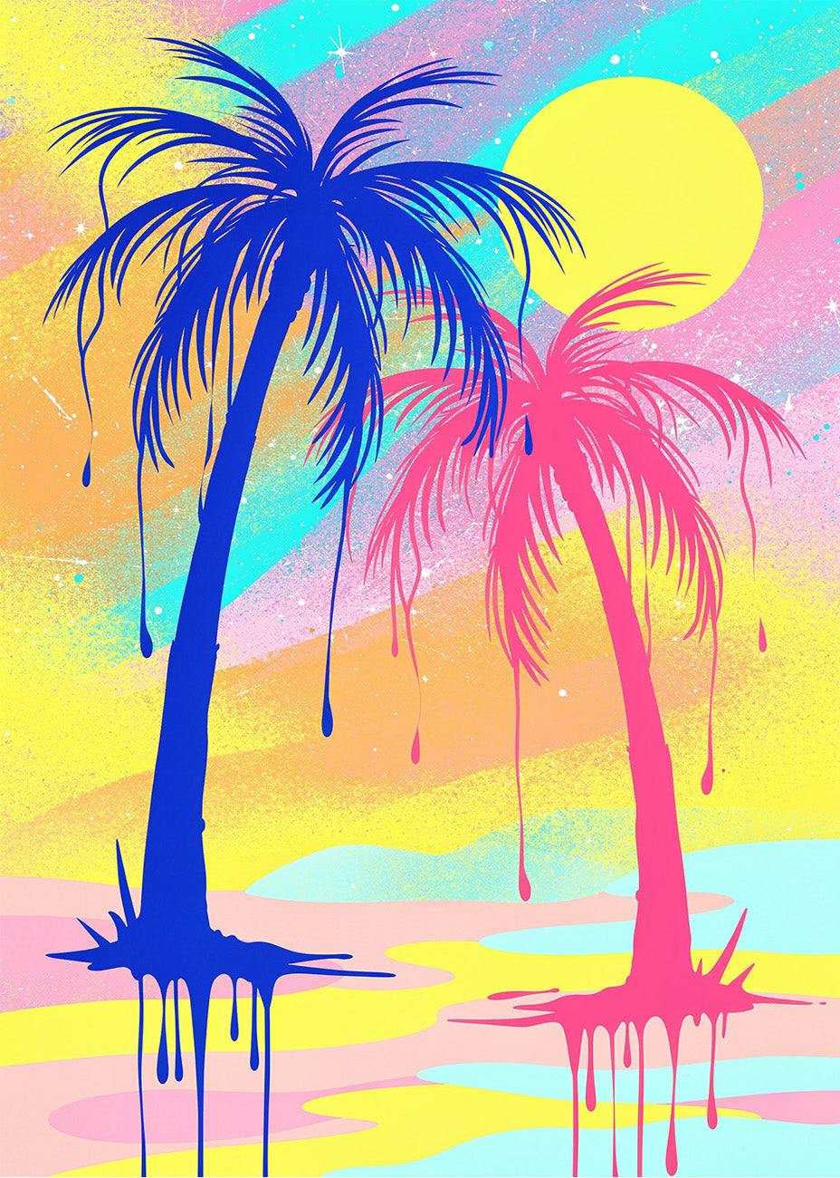 Cuadro Palmeras en colores fauvistas