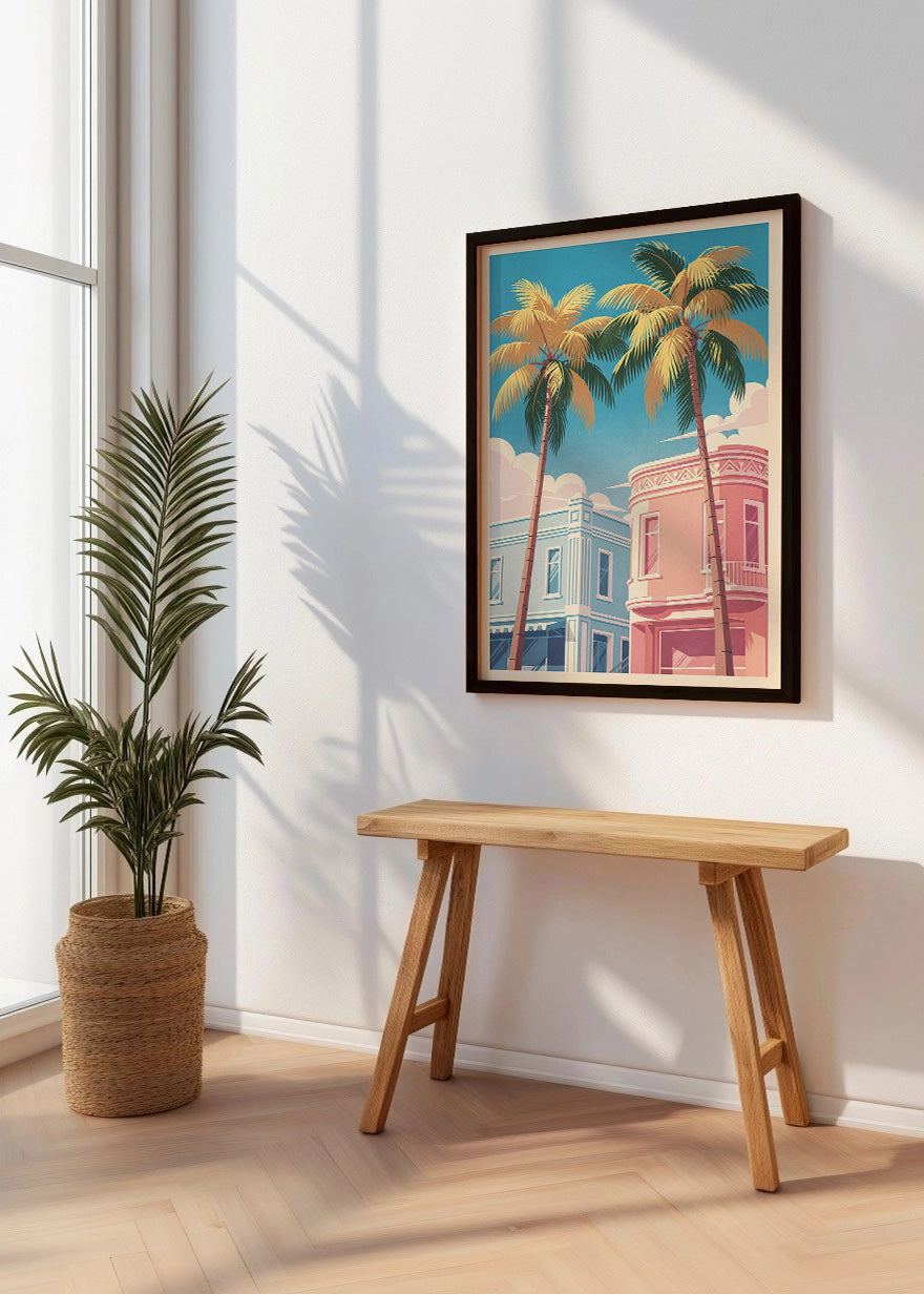 Cuadro Palmeras tropicales a pie de playa