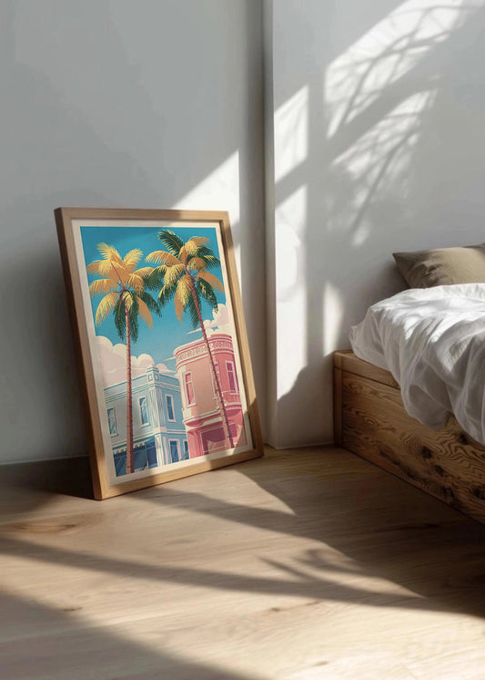 Cuadro Palmeras tropicales a pie de playa