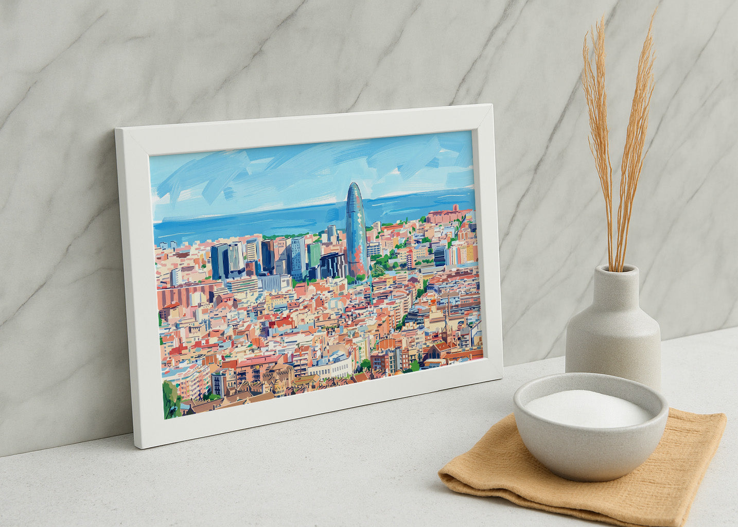 Cuadro Panorámica de Barcelona - Soft