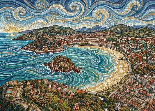 Cuadro Panorámica de Donostia - Art Nouveau