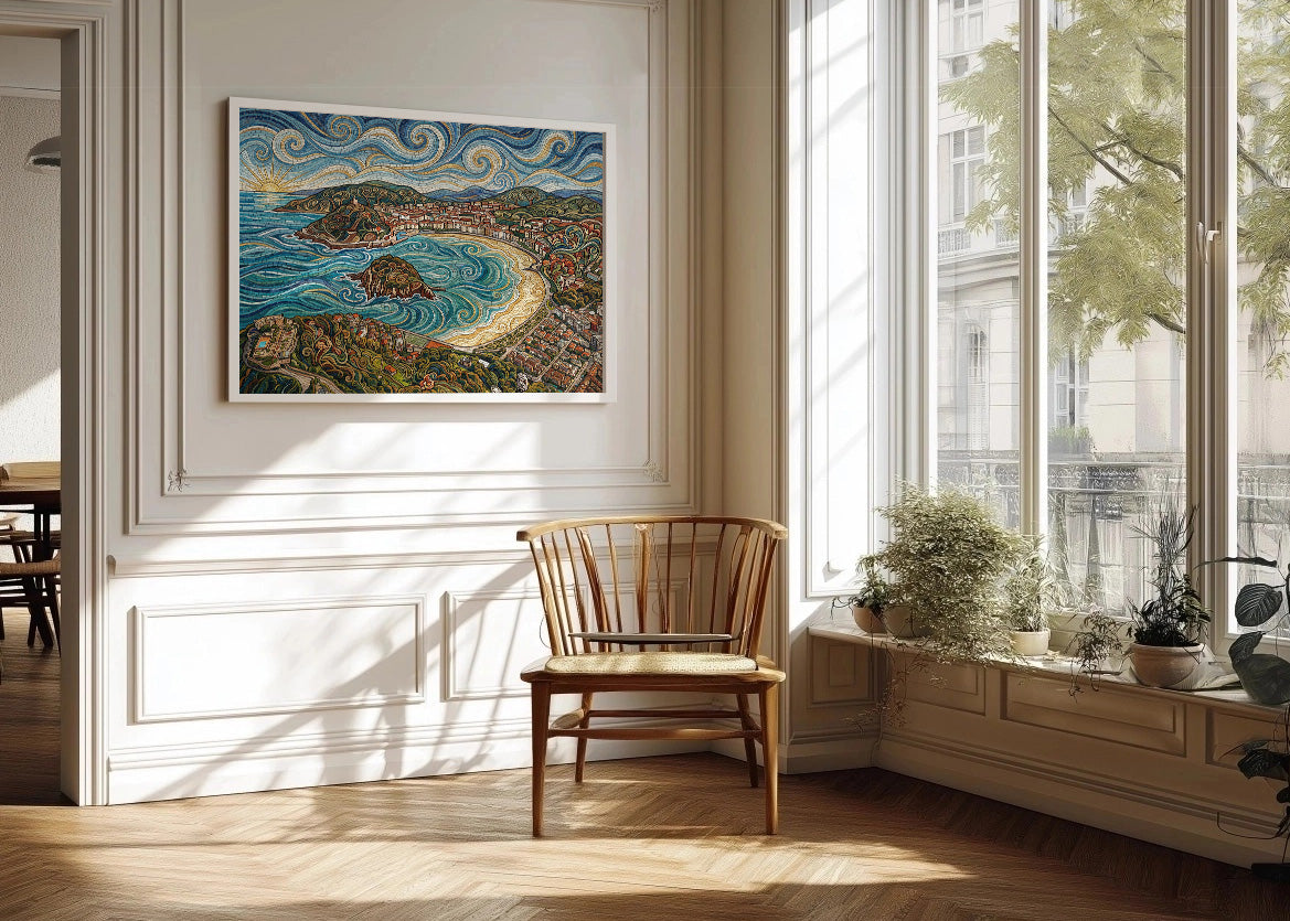 Cuadro Panorámica de Donostia - Art Nouveau
