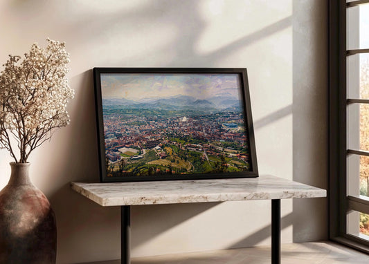 Cuadro Panorámica de Oviedo estilo Óleo