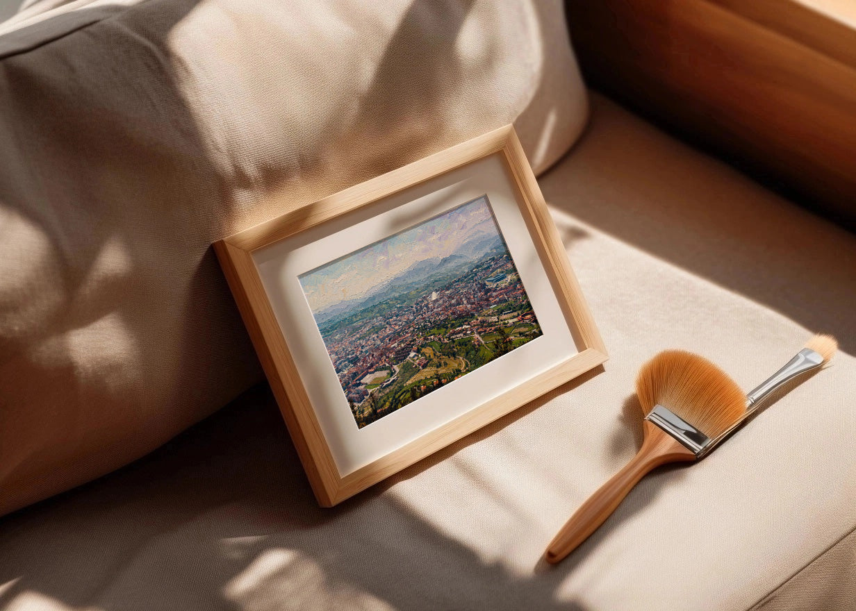 Cuadro Panorámica de Oviedo estilo Óleo