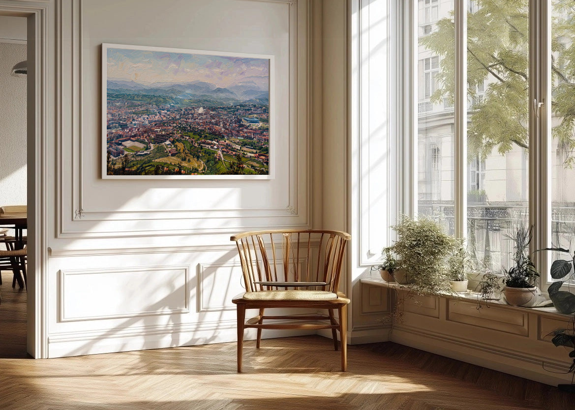 Cuadro Panorámica de Oviedo estilo Óleo